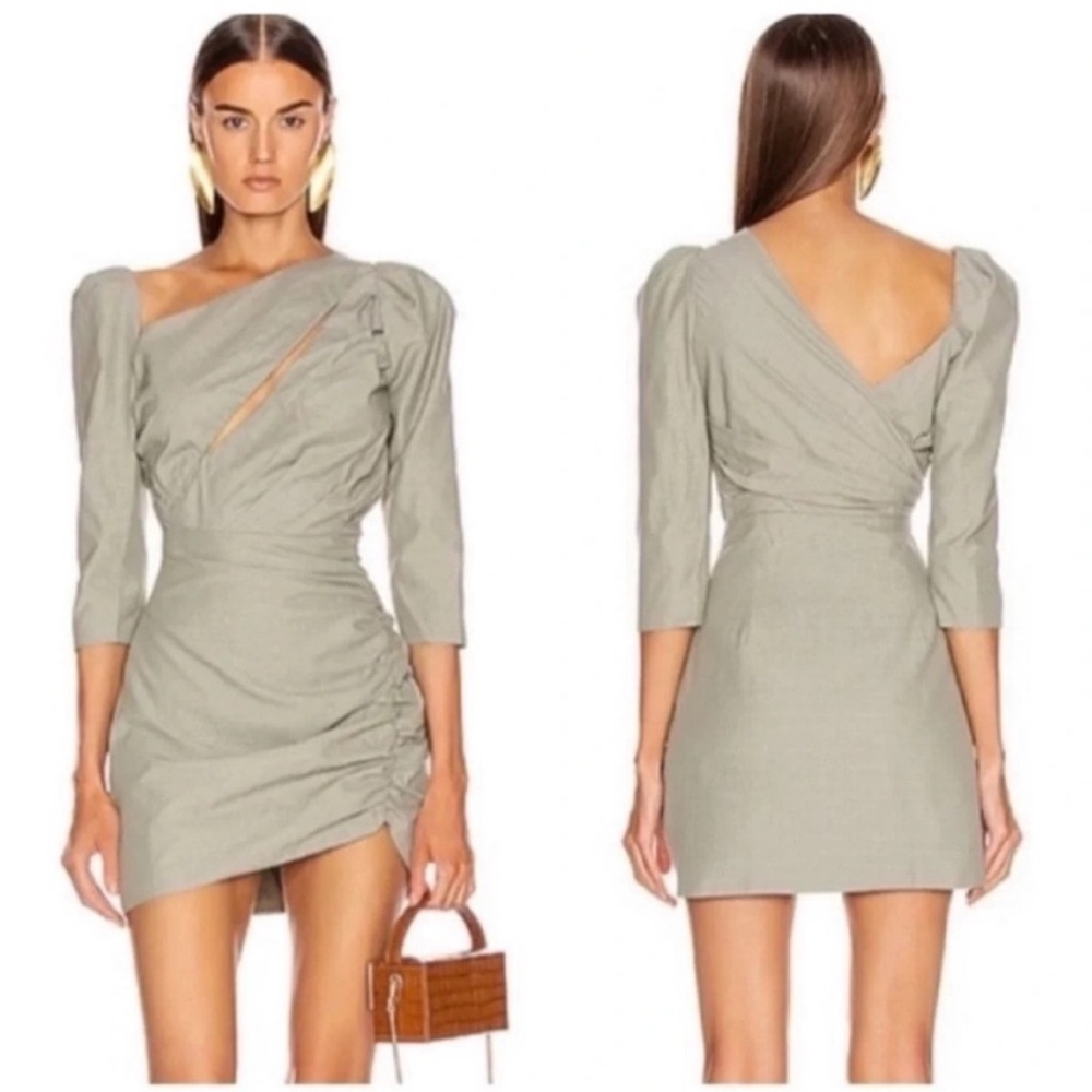 Atoir Perfect Places Asymmetrical Mini Dress Green